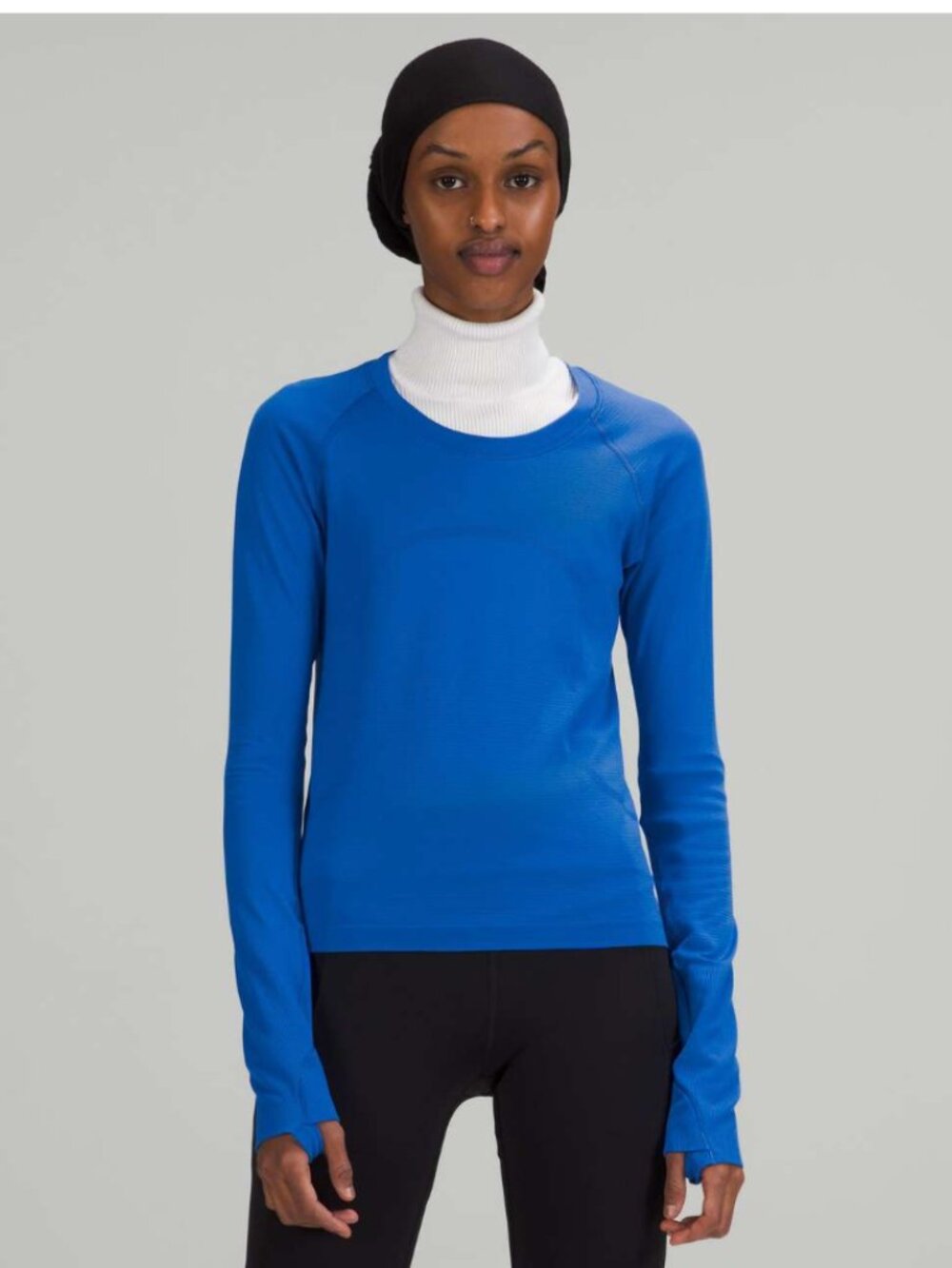 Lululemon Swiftly Tech Long Sleeve Shirt 2.0 *Race Blazer Blue Tone Sz 14 - Picture 1 of 6
